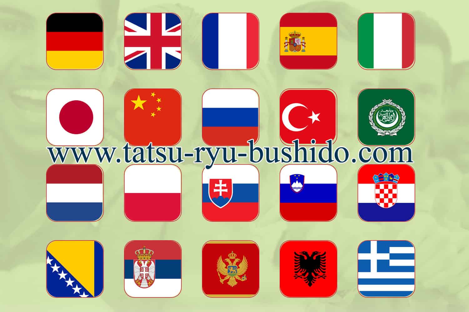 Tatsu-Ryu-Bushido Homepage in 20 Sprachen