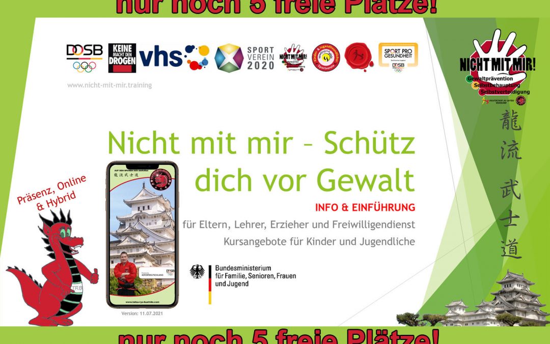 Nur noch 5 freie Plätze Nicht-mit-mir Grundkurs im September 2021