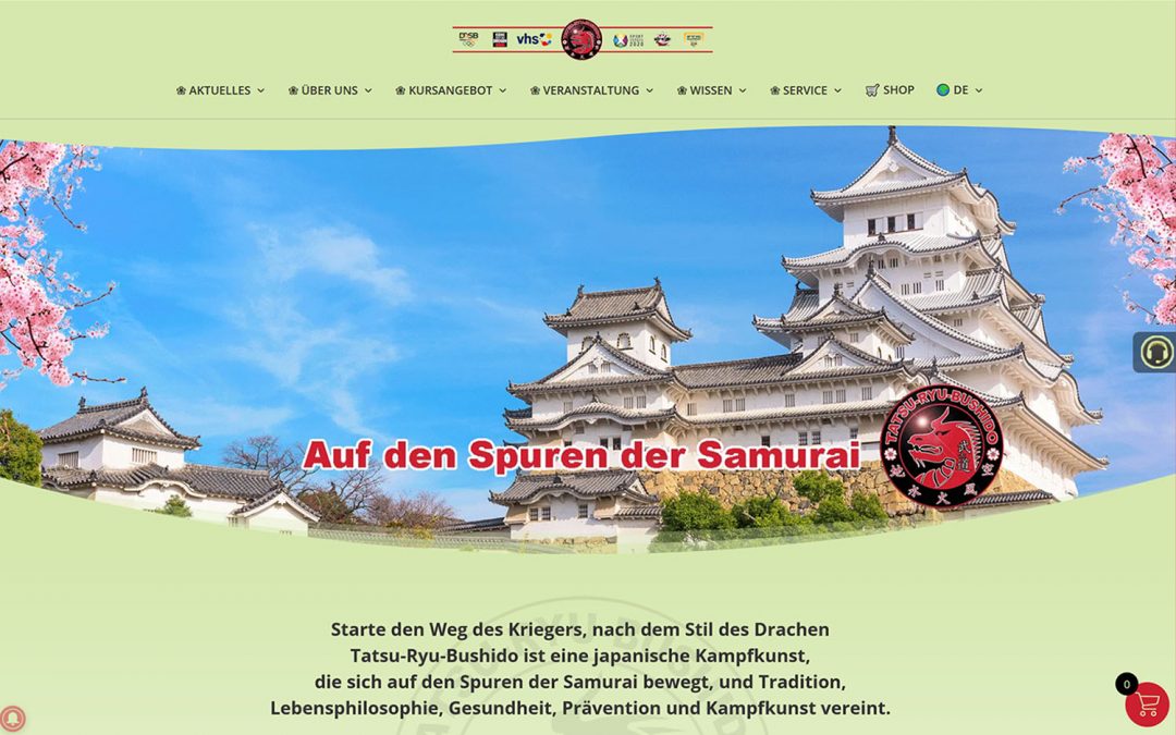 Aktueller Stand der neuen Tatsu-Ryu-Bushido Homepage