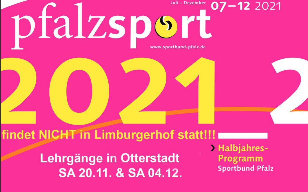 Zwei Sportbund-Lehrgänge am 20.11. und 4.12. in Otterstadt