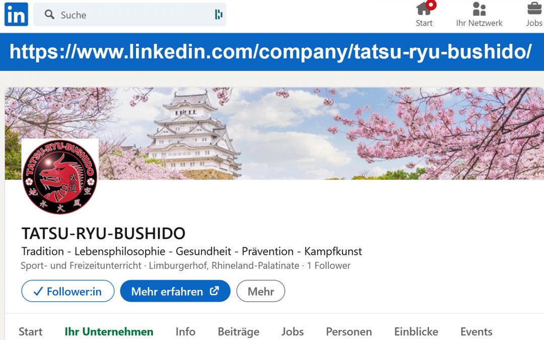 Neue LinkedIn Seite des Tatsu-Ryu-Bushido erweitert