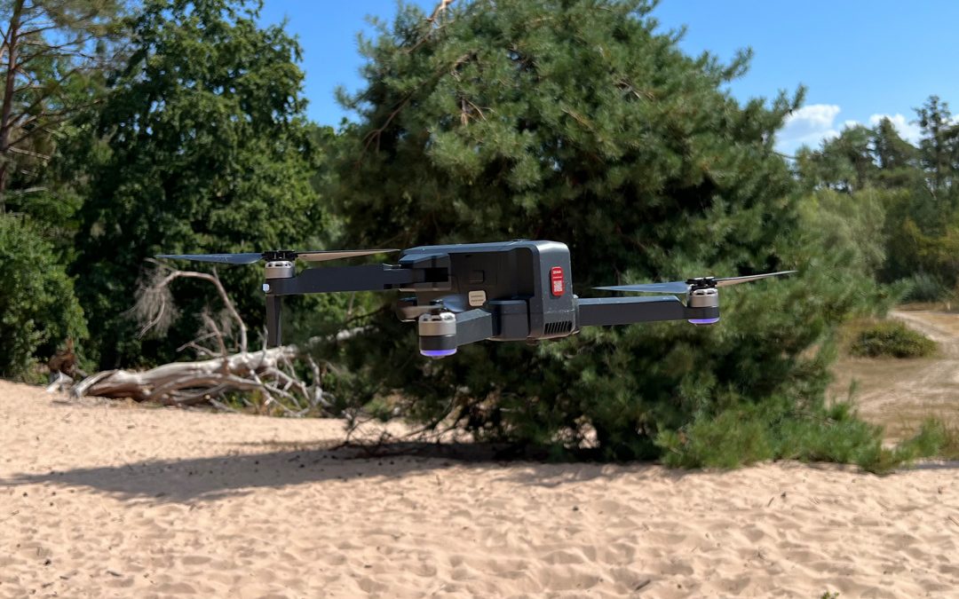 Die Drohne im Einsatz beim Waldtraining in Speyer